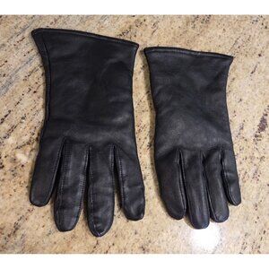 SAMCO Military Black Leather Glove Size 9 Poly/Wool Lined Unisex Dress EUC